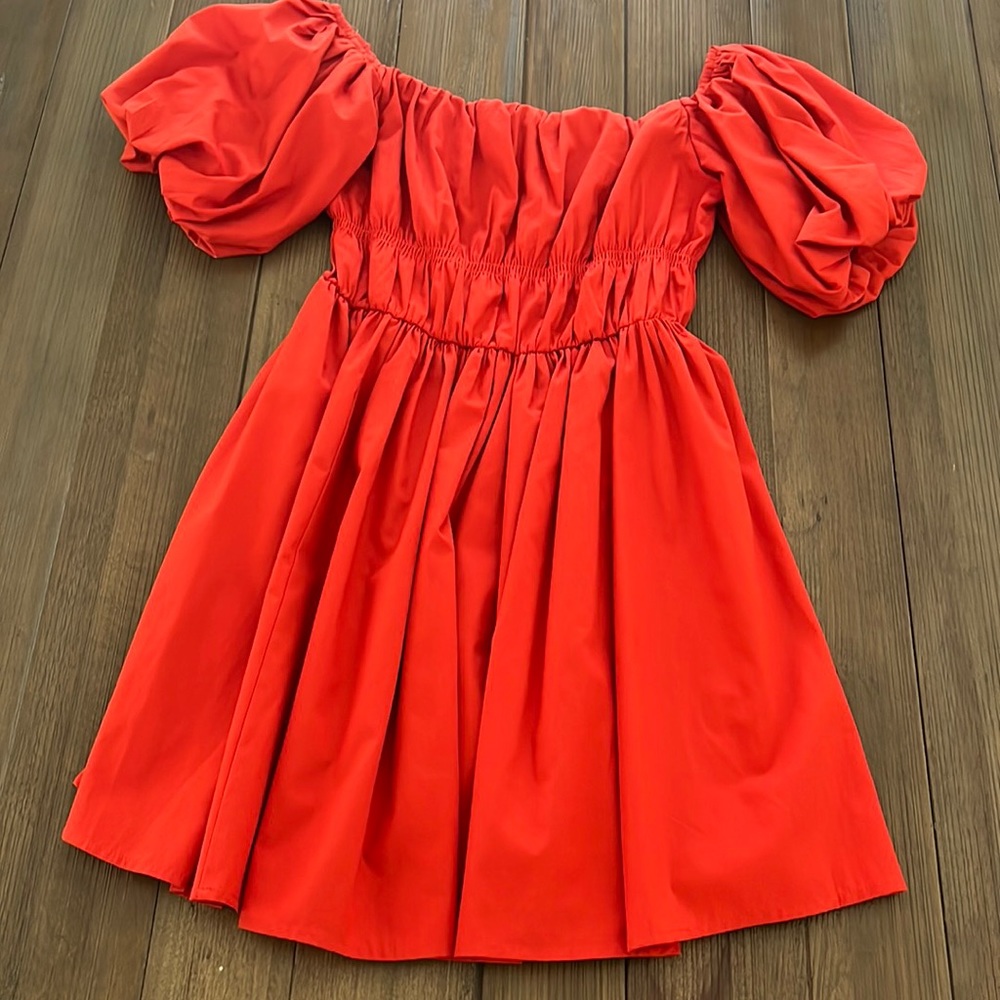 Abercrombie & Fitch - Red - Puff Sleeve Mini Dress